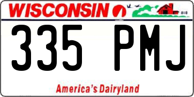 WI license plate 335PMJ