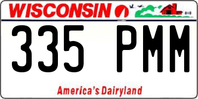 WI license plate 335PMM