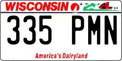 WI license plate 335PMN