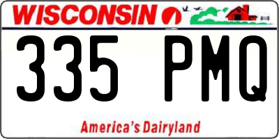 WI license plate 335PMQ