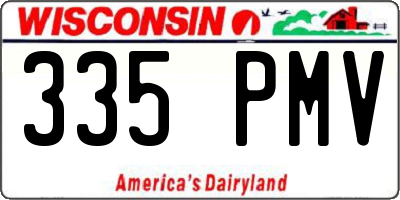 WI license plate 335PMV