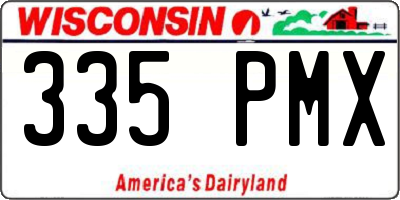 WI license plate 335PMX