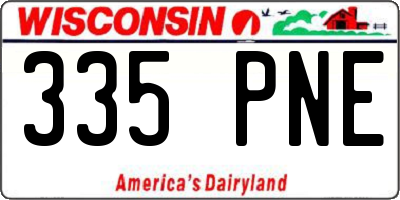 WI license plate 335PNE