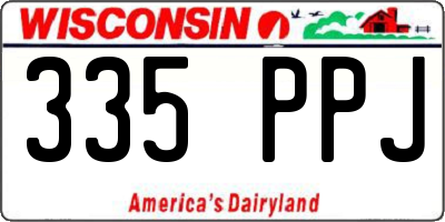 WI license plate 335PPJ