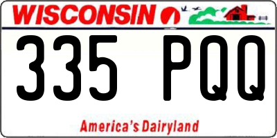 WI license plate 335PQQ