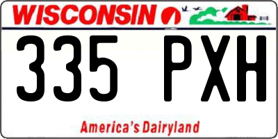 WI license plate 335PXH