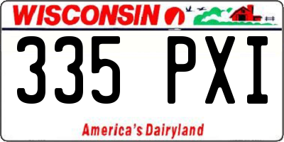 WI license plate 335PXI