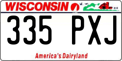 WI license plate 335PXJ