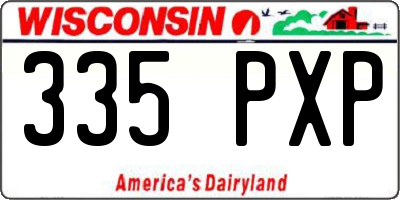 WI license plate 335PXP
