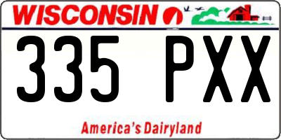 WI license plate 335PXX