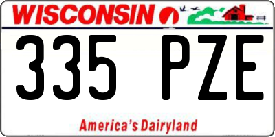 WI license plate 335PZE