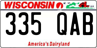 WI license plate 335QAB