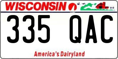 WI license plate 335QAC