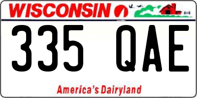 WI license plate 335QAE