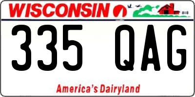 WI license plate 335QAG