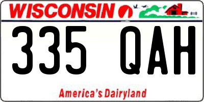 WI license plate 335QAH