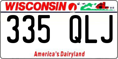 WI license plate 335QLJ