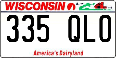 WI license plate 335QLO