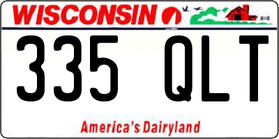 WI license plate 335QLT