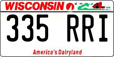 WI license plate 335RRI