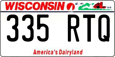 WI license plate 335RTQ