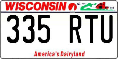WI license plate 335RTU