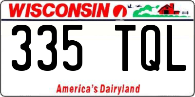 WI license plate 335TQL