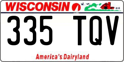 WI license plate 335TQV