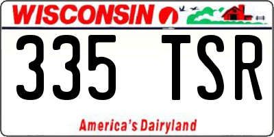 WI license plate 335TSR
