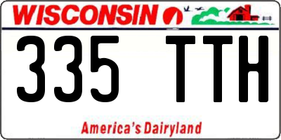 WI license plate 335TTH