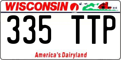 WI license plate 335TTP