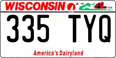 WI license plate 335TYQ