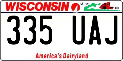 WI license plate 335UAJ