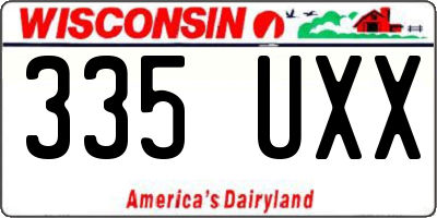 WI license plate 335UXX