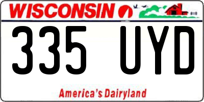 WI license plate 335UYD