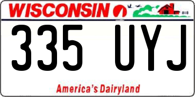 WI license plate 335UYJ