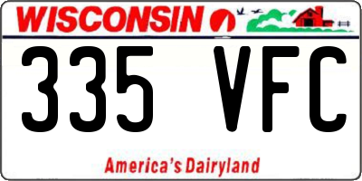 WI license plate 335VFC