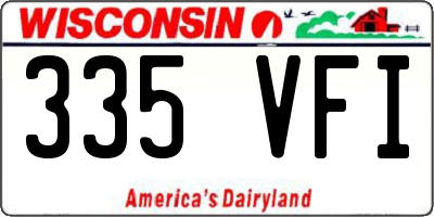 WI license plate 335VFI