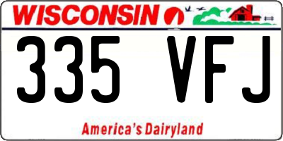 WI license plate 335VFJ