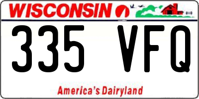WI license plate 335VFQ
