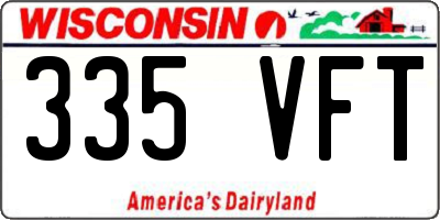 WI license plate 335VFT