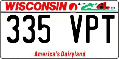 WI license plate 335VPT