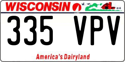 WI license plate 335VPV