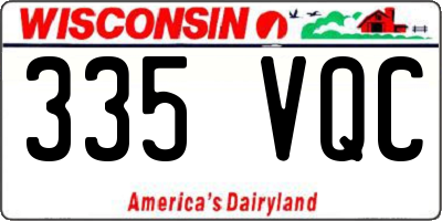 WI license plate 335VQC