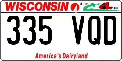 WI license plate 335VQD