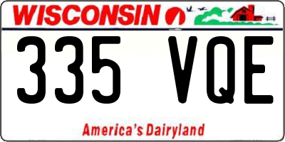 WI license plate 335VQE