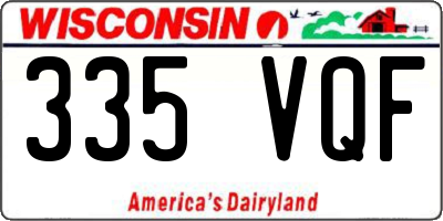 WI license plate 335VQF