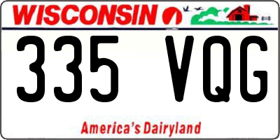 WI license plate 335VQG