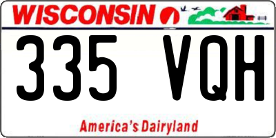 WI license plate 335VQH