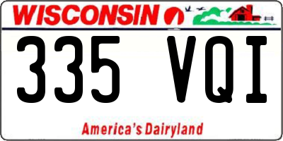 WI license plate 335VQI